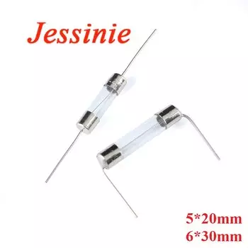 10 шт. 5x20 6x30 быстродействующий стеклянный трубчатый предохранитель со штифтом 5*20 мм 6*30 мм 1A 2A 3A 4A 5A 6,3A 10A 12A 15A 20A 250V