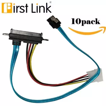 10 шт. 6 Гбит/с SATA 15pin к SATA 7pin + IDE Molex 4Pin Power / Data комбинированный кабель для ПК SATA 3,0 SATAIII 6 Гбит/с жесткого диска, SSD