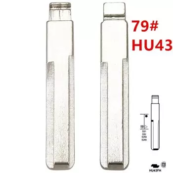 10 шт. 79 # металлическая НЕОБРАБОТАННАЯ застежка-книжка KD полотно дистанционного ключа HU43 Для Opel Astra Zafira Sierra Omega Vectra для keydiy KD xhorse VVDI