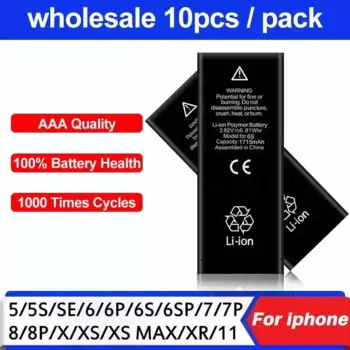 10 шт. аккумулятор AAA для iPhone 6S 6 7 8 Plus 5S 5 SE 7Plus 4S X XR Сменная батарея для Apple 5G 6G 7G 8G 11 12 13 Mini Pro Max