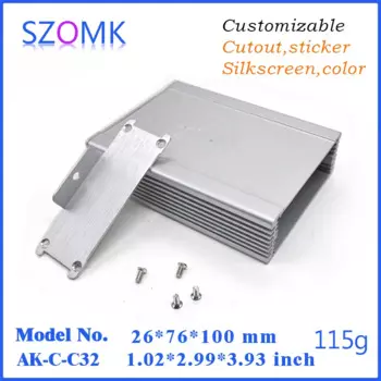 10 шт., алюминиевая распределительная коробка szomk для печатной платы, 26*76*100 мм