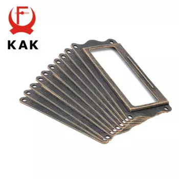 10 шт., ручки для шкафов KAK, античная бронза