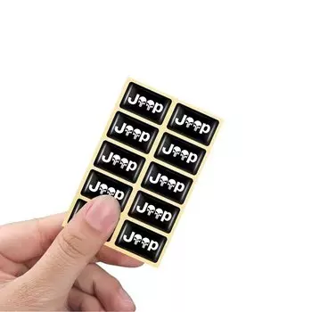 10 шт. автомобильные 3D эмблемы из эпоксидной смолы, внутренние наклейки, автоаксессуары для Jeep Renegade Wrangler JK Compass Grand Cherokee Patriot