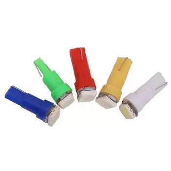 10 шт., автомобильные лампы T5 W3W W1.2W для приборной панели мотоцикла, автомобиля, 12 В