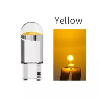 10 шт., белые, желтые, красные, синие, зеленые светодиодные лампы T10 W5W Свет автомобиля COB, акриловые купольные лампы для чтения, внутреннее освещение DC12V