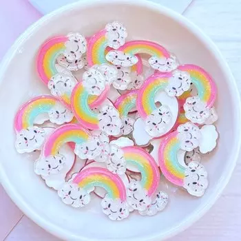 10 шт. блестящие радужные акриловые кабошоны TSXJY