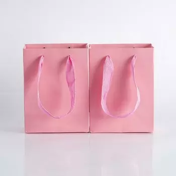 10 шт., бумажные пакеты с ручками, 12x6x6 см