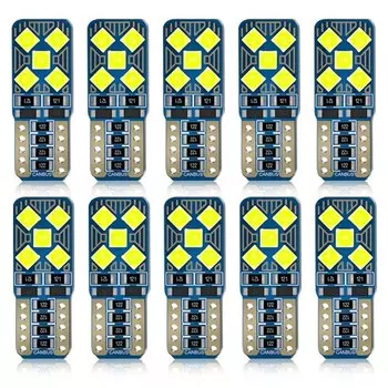 10 шт. Canbus W5W T10 светодиод 168 194 светодиод 5w5 автомобиль 10SMD FLS35 чипы Внутренняя купольная лампа для чтения номерного знака сигнальная лампа белый 12 В