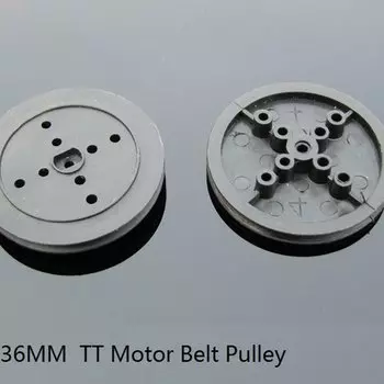 10 шт. черные пластиковые колеса для роботов 36 мм Pixiuonline