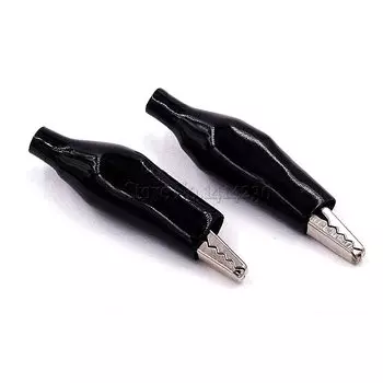 10 шт., черный, белый, красный, желтый, зеленый изоляционный ботинок, металлический зажим типа «крокодил», электрический тест, 35 мм, свинцовый цветной маленький зажим «крокодил»