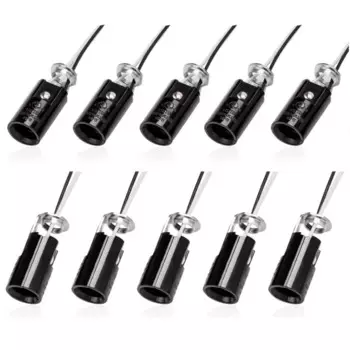 10 шт. держатель лампы E12 с проводом 20 см, цоколь светильник ительного прибора люстры для лампы E12 светодиодная лампа накаливания