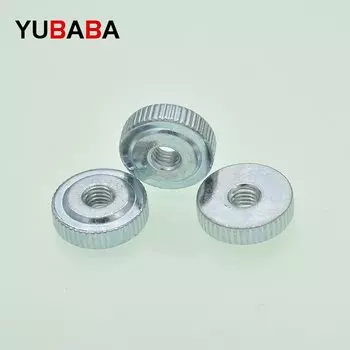 10 шт. DIN467 GB807 M3 M4 M5 M6 ручные гайки из углеродистой стали накатанные гайки