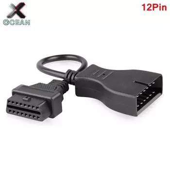 10 шт для GM12 OBD2 кабель с адаптером для G-M 12 Pin к ODB2 16Pin кабель для GM12 OBDII разъем OBD1 Авто диагностический инструмент forGM 12