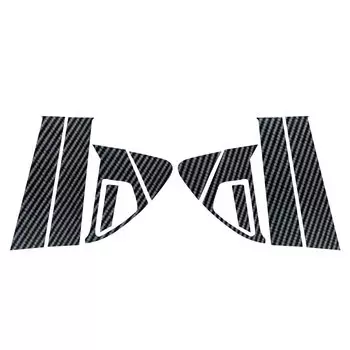 10 шт. для Nissan Juke 2011-2013 2014 2015 2016 2017 автомобильные окна дверная колонна BC столбики крышка отделка наклейки вид из углеродного волокна