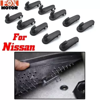 10 шт. для Nissan X-Trail Titan Leaf Teana, фиксатор ковра, автомобильный напольный коврик, зажимы, крепежные крючки, держатели, зажимы, ручки Buck