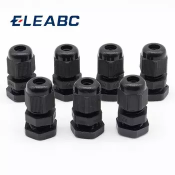 10 шт ELEABC черные нейлоновые водонепроницаемые кабельные сальники PG7
