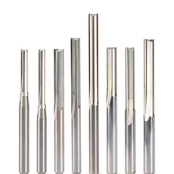 10 шт. 2 флейты с ЧПУ 3,175 мм, фреза с прямыми пазами для дерева, МДФ, пластиковая концевая фреза 1/8 "CEL 3 мм-32 мм