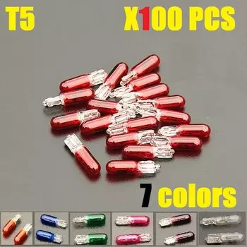 10 шт., галогенная лампа W2W T5 12 в 1,2 Вт