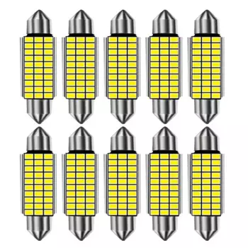 10 шт. гирлянда 31 мм, 36 мм, 39 мм, 41 мм, сверхъяркая лампочка для детской лампы C5W, C10W, освещение для номерного знака автомобиля, внутреннее освещение для чтения