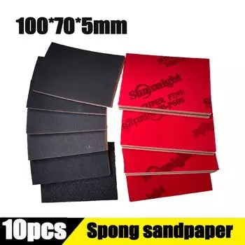 10 шт., губка, шлифовальный блок, влажная и сухая шлифовальная губка, песочные блоки, зернистость 180-2500, оксид алюминия, абразивный блок, полировальные подушечки