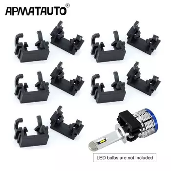 10 шт. H1 светодиодная лампа для фар, держатель адаптера для лампы, основание дальнего света для Ford Focus для Mondeo для KIA Carnivl