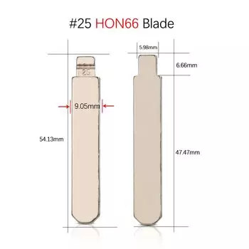 10 шт. HON66 откидной автомобильный ключ KD для Honda Accord Odyssey Crider Fit Civic City CR-V XR-V HRV Jade Key Blade # 03 06 25 116 117