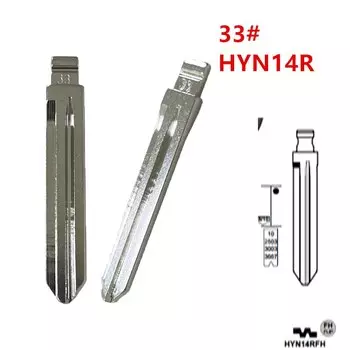 10 шт. HYN14R откидная пустая лезвие для ключей 33 # HYN14RFH для Hyundai Accent HYN14RFH лезвие ключа для KD Keydiy Xhorse VVDI пульты ключа заготовка