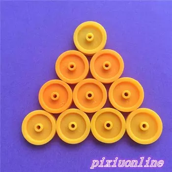 10 шт., K081Y Диаметр мм, желтый пластиковый ремень передачи колеса, детали для игрушек «сделай сам»