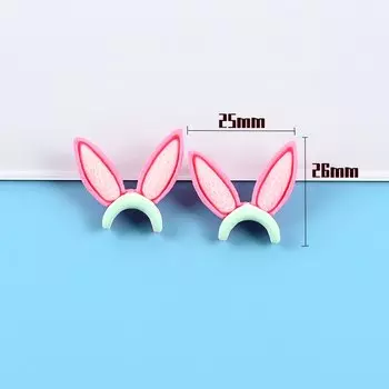 10 шт., кабошоны из смолы с рисунком кролика GRHO