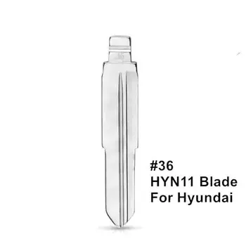 10 шт. KD VVDI Uncut Flip Blank Remote Key Blade # 36 HYN11 для Hyundai Elantra MISTRA Kia RIO Cerato Tucson Заготовка складного ключа