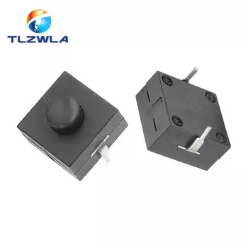 10 шт., кнопочный переключатель фонарика, 1 А, 30 В, CB-1212-112D, 2-контактный, ультратонкий, средний размер ног