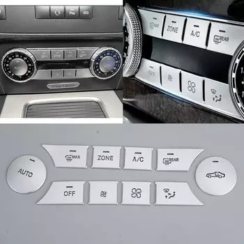 10 шт./комплект, накладки на центральную консоль для Benz C CLS GL GLK ML W204 S204 W166 C218 X218 X164 X166 X204 W164 ABS