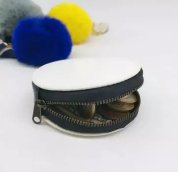 10 шт. кошельки Folio с УФ-печатью DIY белый чистый круглый короткий кошелек