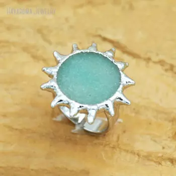 10 шт., круглая монета Brutalist Y2k, круглая форма, шипы, пузырьковый коготь, органические когти, колючее серебряное кольцо RM53155