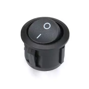 10 шт. Круглые кулисные переключатели Your Cee черных 2-контактные 3А/250В