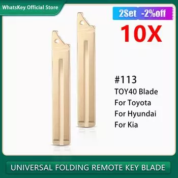 10 шт./лот #113 KEYDIY Дистанционное откидное лезвие автомобиля KD дистанционное управление TOY40 для Hyundai IX35 Verna Kia для Toyota Camry Corolla Key Blade No.113