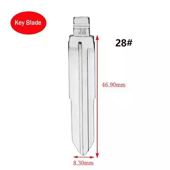 10 шт./лот 28 # Металлическая пустая необрезанная флип-ключ KD VVDI для Kia Accent Rio, новая усовершенствованная замена лезвия для Hyundai Elantra