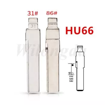 10 шт./лот 31 #86 # HU66 металлическая НЕОБРАБОТАННАЯ заготовка ключ дистанционного управления для keydiy KD xhorse VVDI JMD