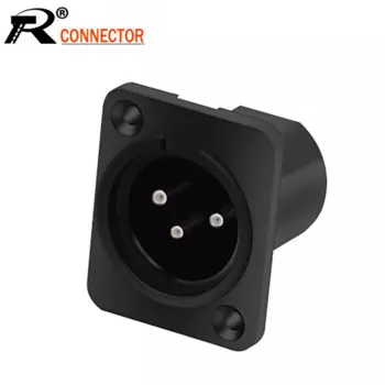 10 шт./лот, 3-контактный штекер XLR, Панельное крепление XLR Jack, шасси, аудио, микрофон, кабельный терминал, Микрофон XLR, проводной разъем