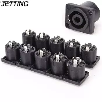 10 шт./лот 4-контактный разъем для аудио громкоговорителя, усилитель, конвертер для кабеля усилителя PA