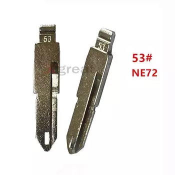 10 шт./лот 53 # KD Автомобильный ключ лезвие NE72 металлический необработанный для Peugeot 206 207 Citroen Renault лезвие для Keydiy KD Xhorse VVDI JMD