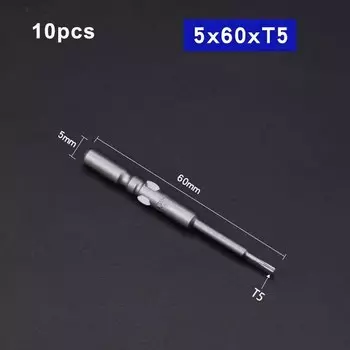10 шт/лот 60 мм/100 мм/120 мм/150 мм Длина 801 5 мм круглый хвостовик Магнитный торкс отвертка T3 T4 T5 T6 T7 T8 T10 T15 T20 T25 инструмент