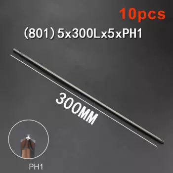 10 шт./лот, длина 250 мм/300 мм, крестовая отвертка PH1 PH2, электрическая 801, 5 мм, круглая ручка, крестовая головка, аксессуары для ручных инструментов