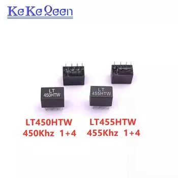 10 шт./лот LT455HTW LT450HTW LT450HW LT455HW 1 + 4 5-контактный DIP-5 455 кГц 450 кГц керамический фильтр для реле сигнала связи