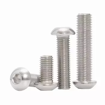 10 шт./лот M2 M2.5 M3 M4 M5 M6 M8 304 Нержавеющая сталь с шестигранной головкой и шестигранной головкой, винты с круглой плоской головкой, стопорные винты