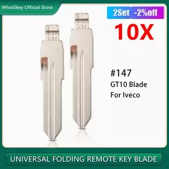 10 шт./лот, металлическая заготовка, необрезанный флип LISHI # 147 GT10 KD VVDI XHORSE лезвие дистанционного ключа для автозапчастей IVECO, внутренние детали