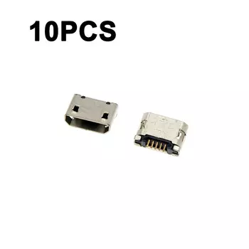 10 шт./лот Micro USB 5P, 5-контактный разъем Micro USB, 5-контактный разъем Micro USB, задняя зарядная розетка (USB-7)