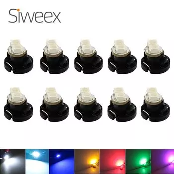 10 шт./лот NW6 T4.2 2SMD светодиодные приборы панель приборов кластеры приборной панели клиновидные лампы белый лед синий красный зеленый желтый розовый свет 12 В