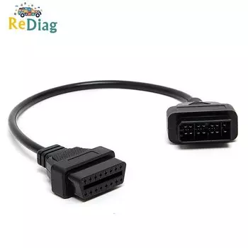 10 шт./лот OBDII DLC удлинительный кабель для Nissan 14Pin к OBD2 16Pin женский диагностический кабель подходит для Nissan 14-контактный