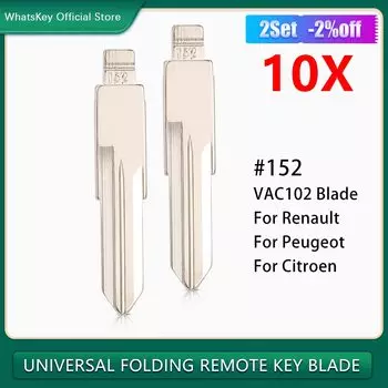 10 шт./лот откидной VVDI KEYDIY KD Xhorse автомобильный пульт дистанционного ключа лезвие VAC102 #152 для Renault Megan Dacia Clio Duster для Peugeot Citroen